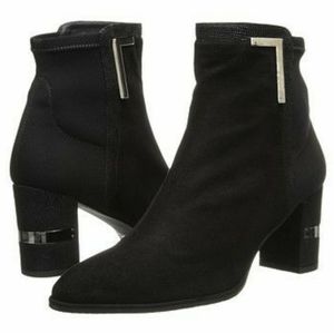 Stuart Weitzman Scaffold Suede ankle booti…